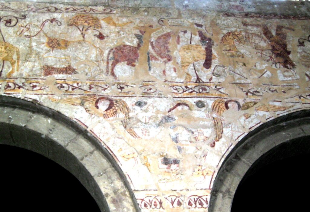 Medieval paintings in All Saints Claverley