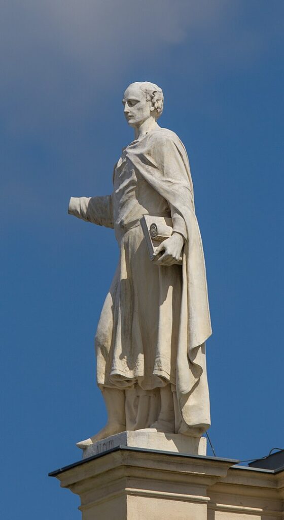 Alcuin, roof figure, Museum of History of Arts, Vienna