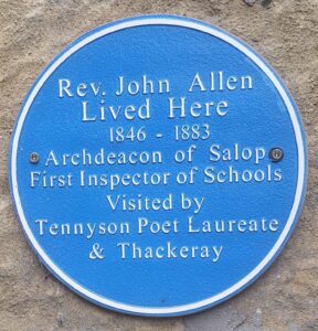 Prees welcomed Thackeray and Tennyson.