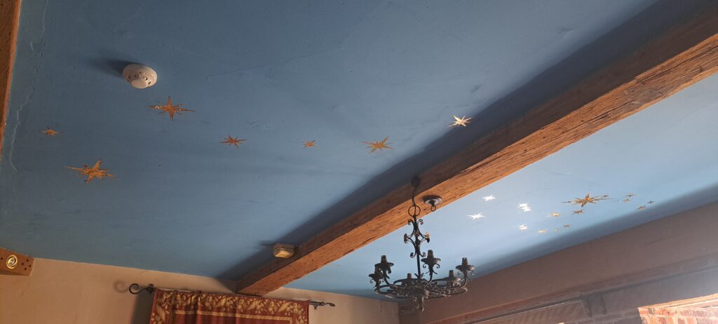 Stars in Gold on the Buttery Cieling