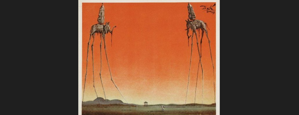 Dalvador dali's back cloth for a 1948 peformance of AS YOU LIKE IT