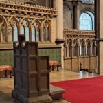 The throne of St. Augustine's Abbey, where Matthew Parker was reluctantly dragged to become Archbishop of Canterbury. Despite his initial hesitation, Parker played a crucial role in shaping the English Reformation.