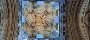 8 fold rose in the lantern of Canterbury Cathedral