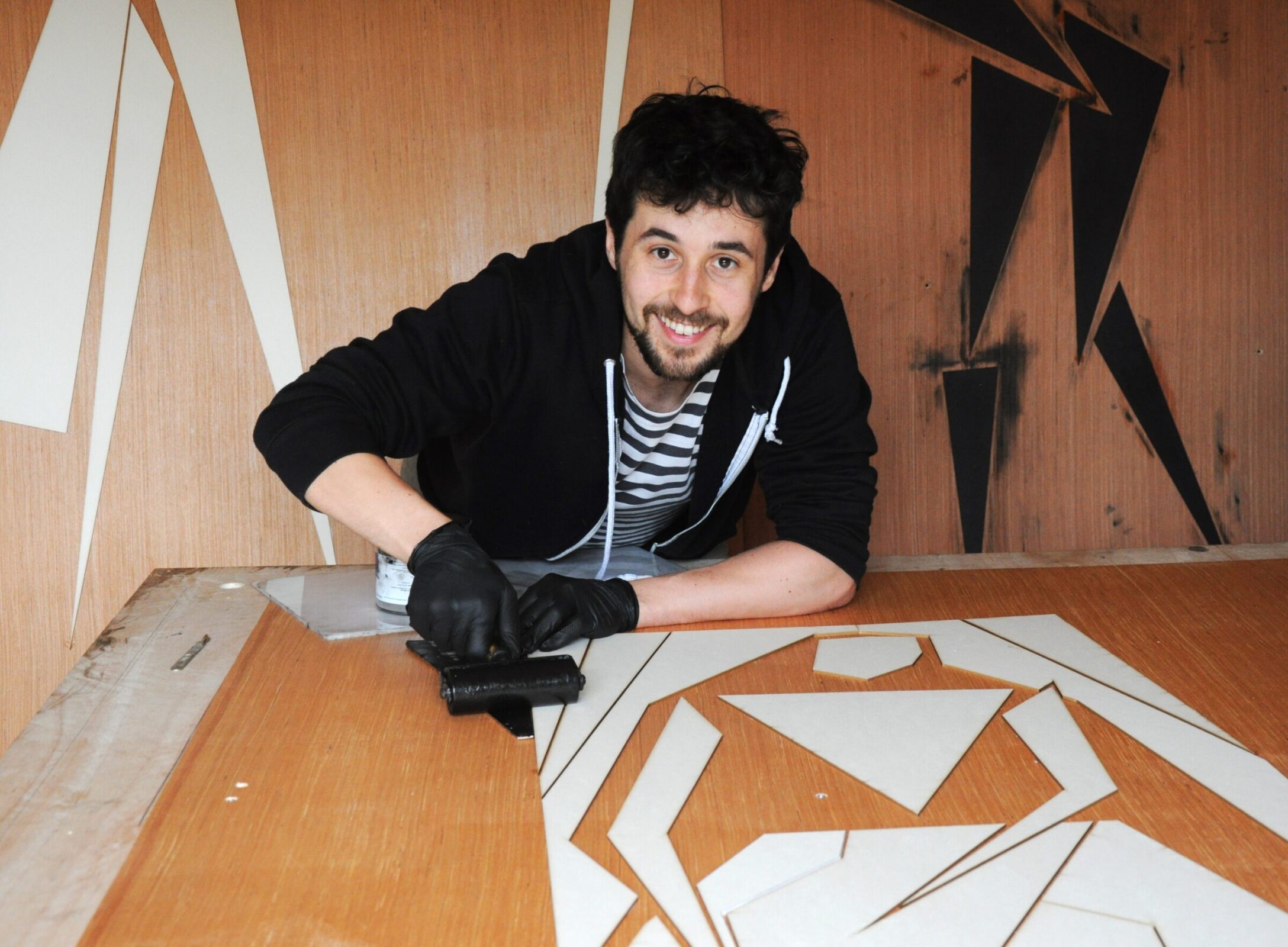Jacob Chandler working on the AS YOU LIKE IT figures