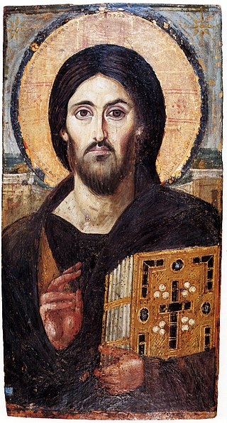 Christ Pantocrator, sixth century, Saint Catherine's Monastery, Sinai; the oldest known icon of Christ, in one of the oldest monasteries in the world.