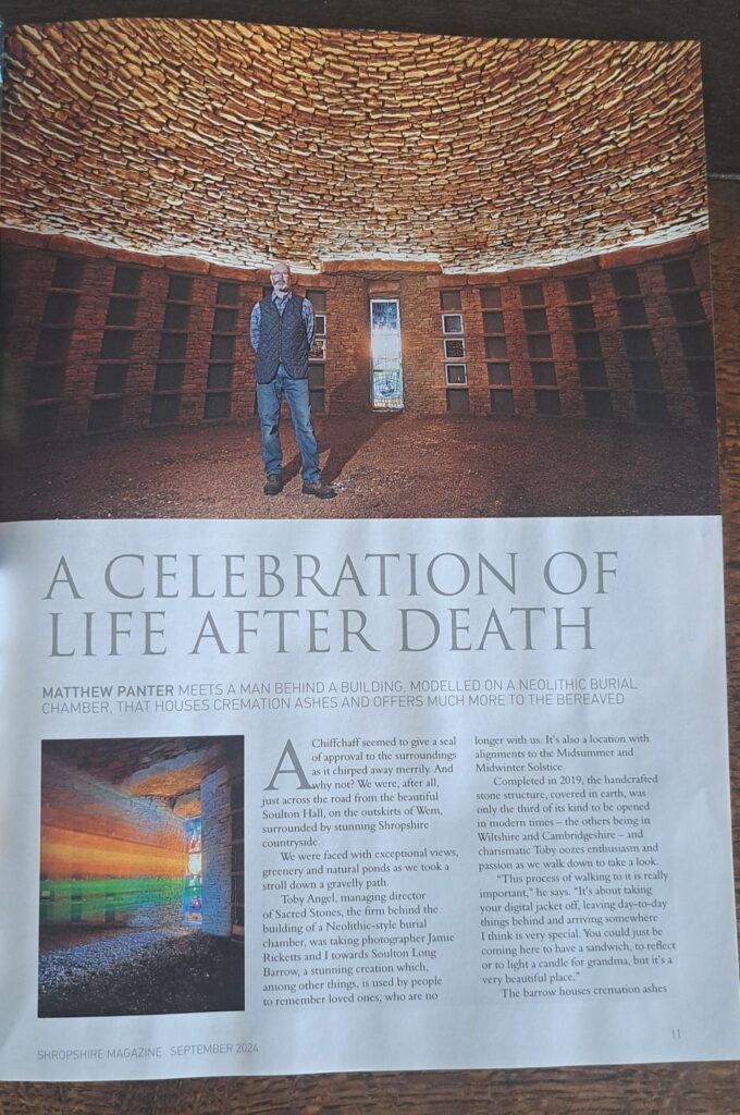 Shropshire Magazine covering Soulton Long Barrow 