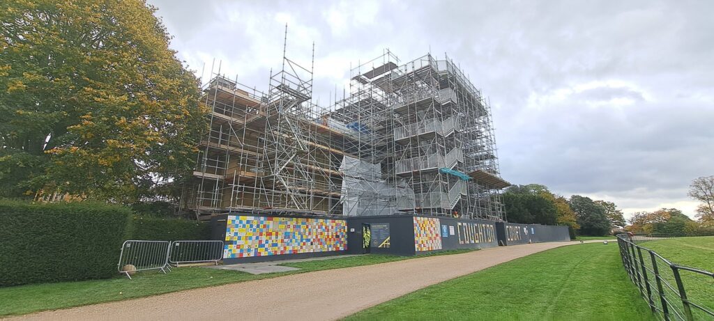 Scafolding on Coughton Court