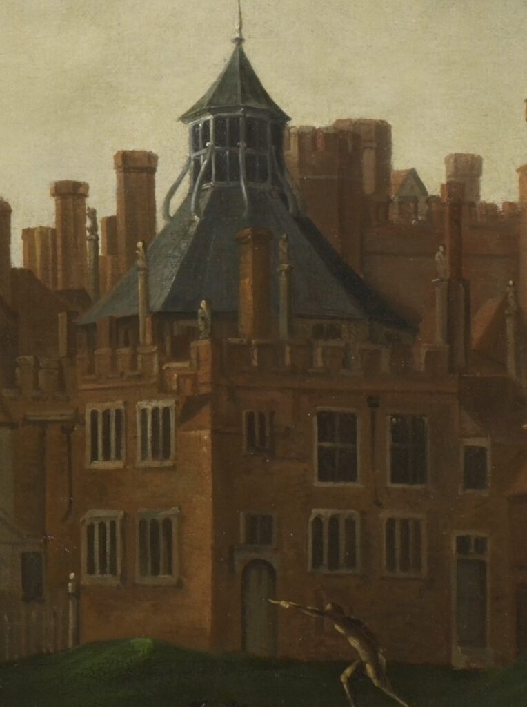 “A testament to Tudor ingenuity: The Cockpit at Court, featuring a pioneering lantern roof that paved the way for architectural advancements like Soulton.
