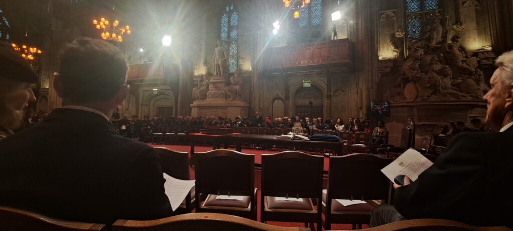 Waiting for the ceremony to begin