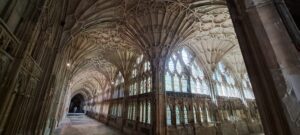 Peaceful Cloisters at Gloucester Cathedral.