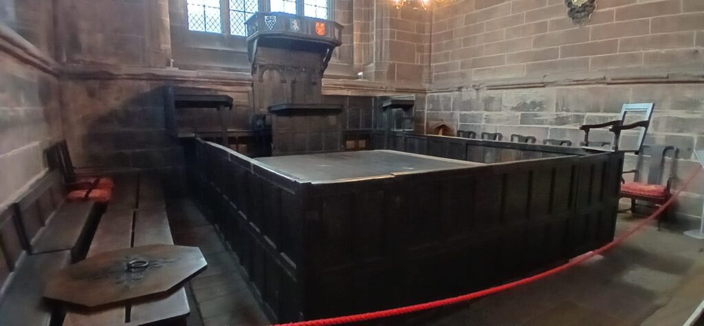 Very early and hugely rare court furniture in Chester Cathedral