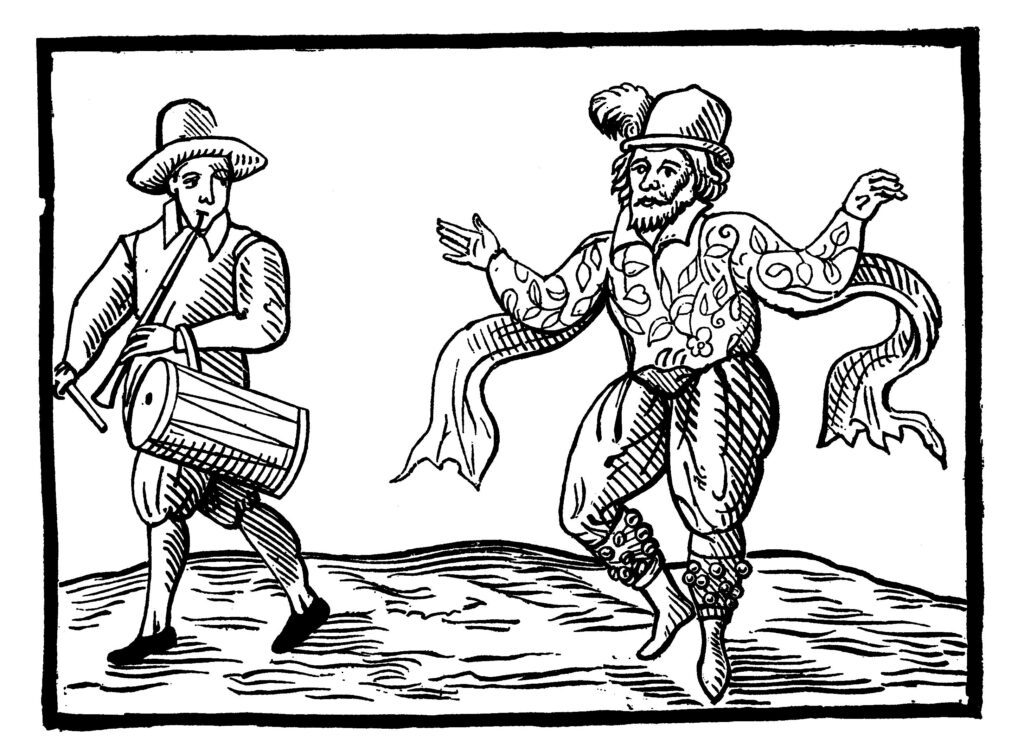 Will Kemp, the Elizabethan Clown, dancing a Jig