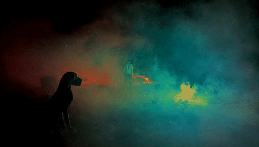 Artist Jacob Chandler in Smoke