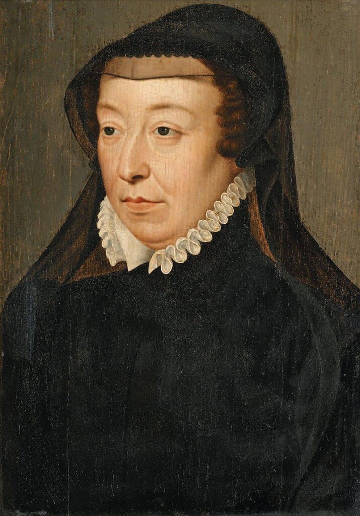 Portrait of Catherine de' Medici (1519-1589), widow of Henry II of France (1519-1559). 