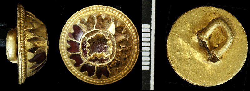 Gold scabbard boss of Sutton Hoo (FindID 399208)Creative Commons, credit The Portable Antiquities Scheme (PAS) is a voluntary programme run by the United Kingdom government to record the increasing numbers of small finds of archaeological interest found by members of the public. The scheme started in 1997 and now covers most of England and Wales. Finds are published at https://finds.org.uk