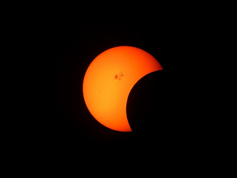 A partial solar eclipse