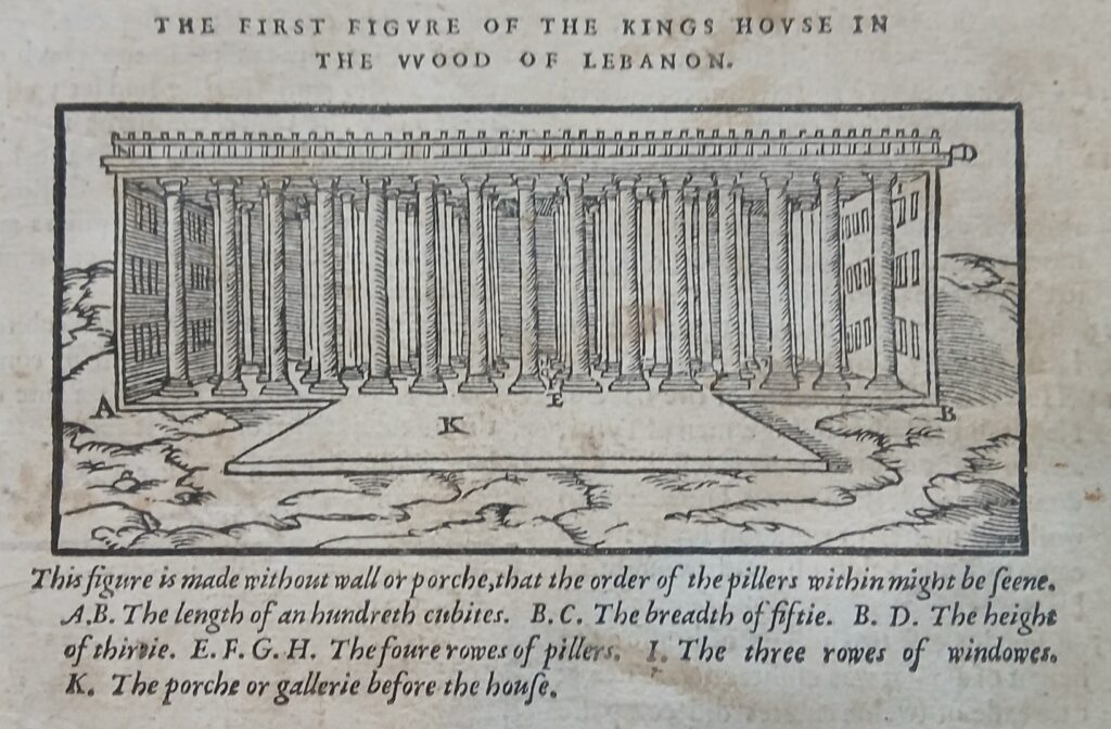 First Illustration of Solomon's House in the Geneva Bible 