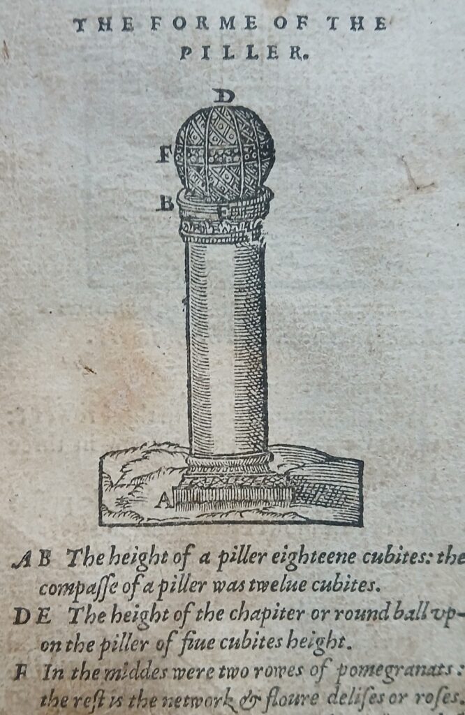 Illustration of the Great Pillar in the Geneva Bible