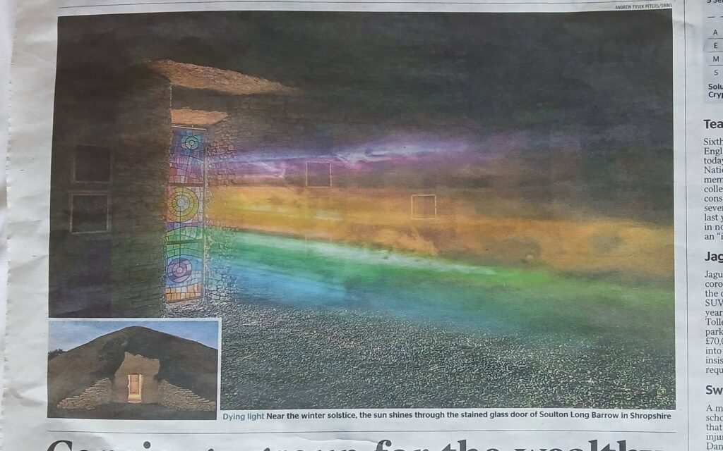 Soulton Long Barrow in THE TIMES, 7 January 2025