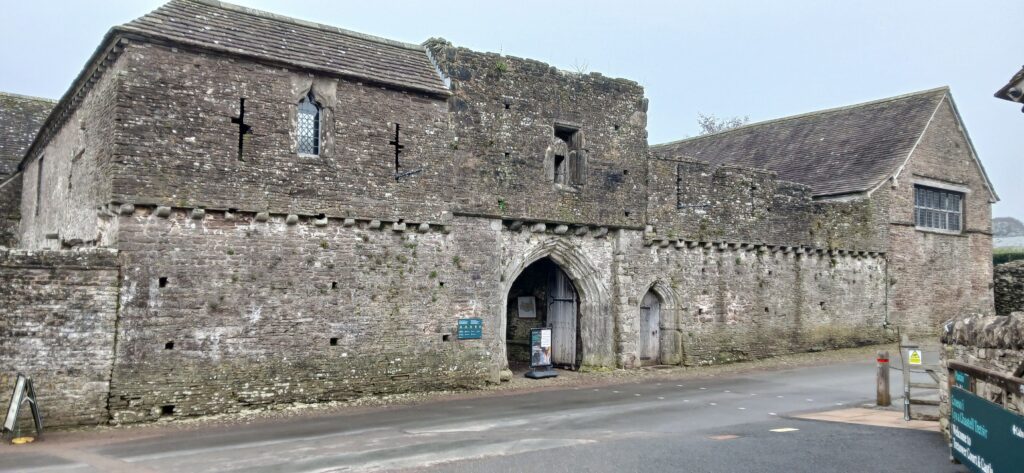 Tretower Court - Porter's Lodge: this feature survies at Soulton Court, but is within a Model Farm Rendering of the C18th 
