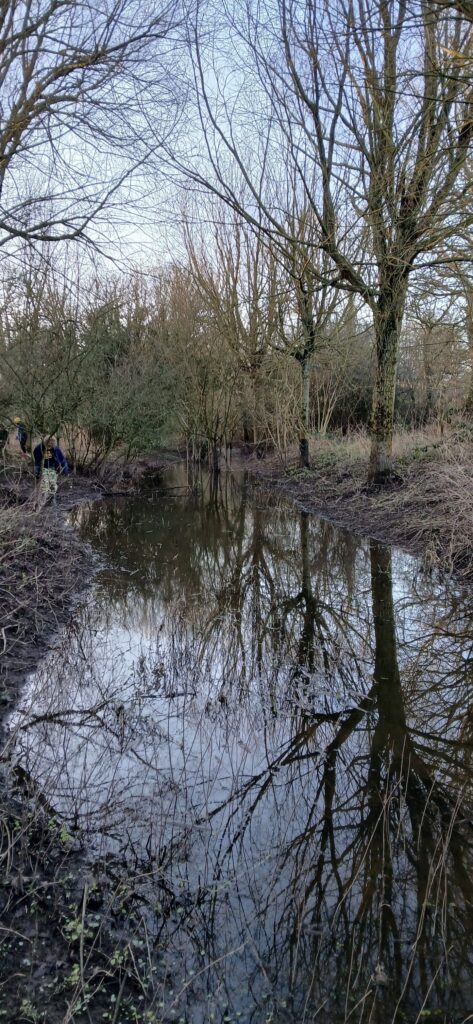 Centuries Old Mill Race, flowing again , the feature cannot work as designed due to modern drainage, but is perfectly intact
