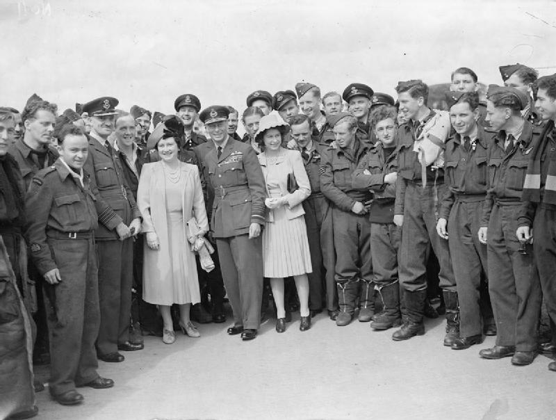 King George VI, Queen Elizabeth, and Princess Elizabeth during World War II
