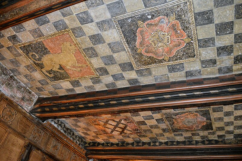 Haddon Hall, The Parlour, ceiling,