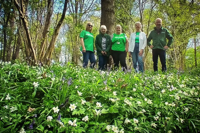 Some of the Team from Macmillan Cancer Fundraising Shropshire in the AS YOU LIKE IT wood