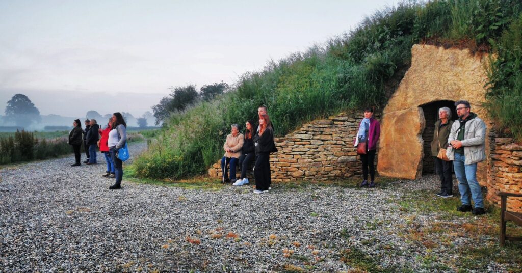 Watching the sunrise at the Soulton Long Barrow for the summer solstice