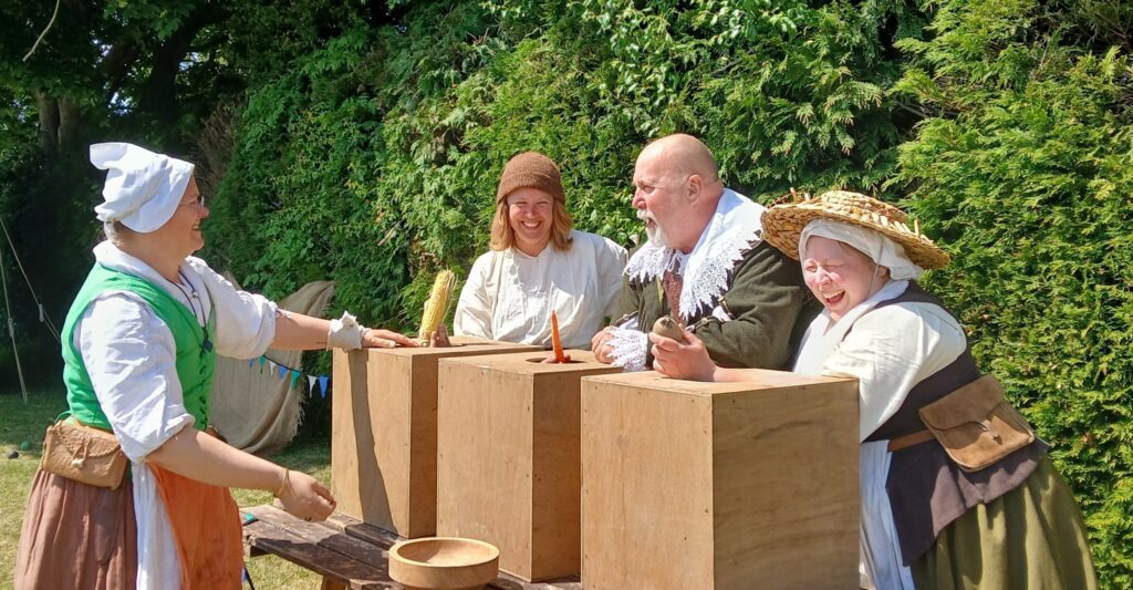 C17th 'fruit machine' game at Wem Living History Event