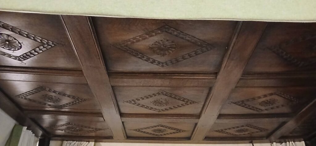 The canopy over the Shakespeare bed