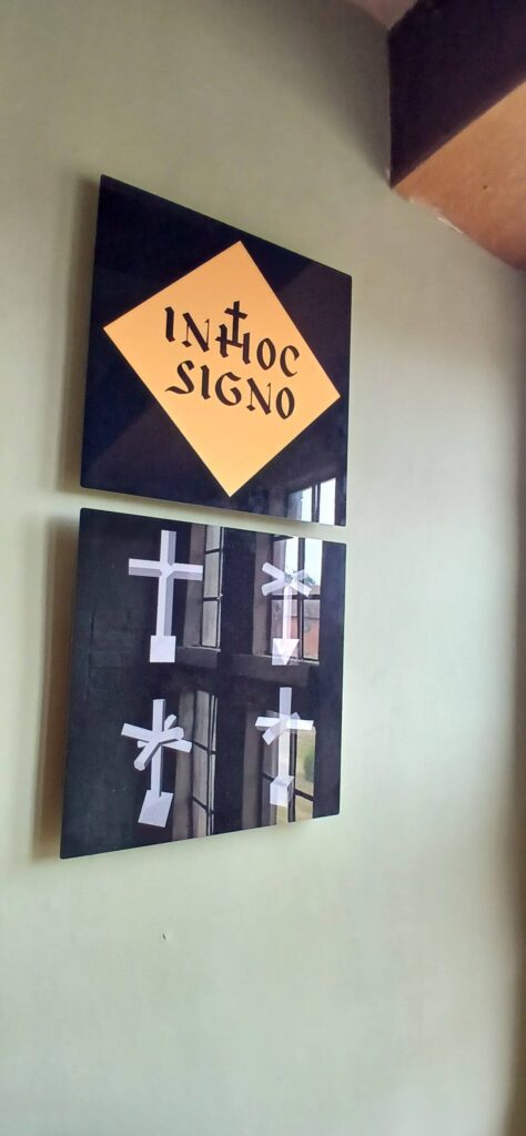 Concept Designs for In Hoc Signo contemporary work, with the Soulton window Mullions seen in the reflection