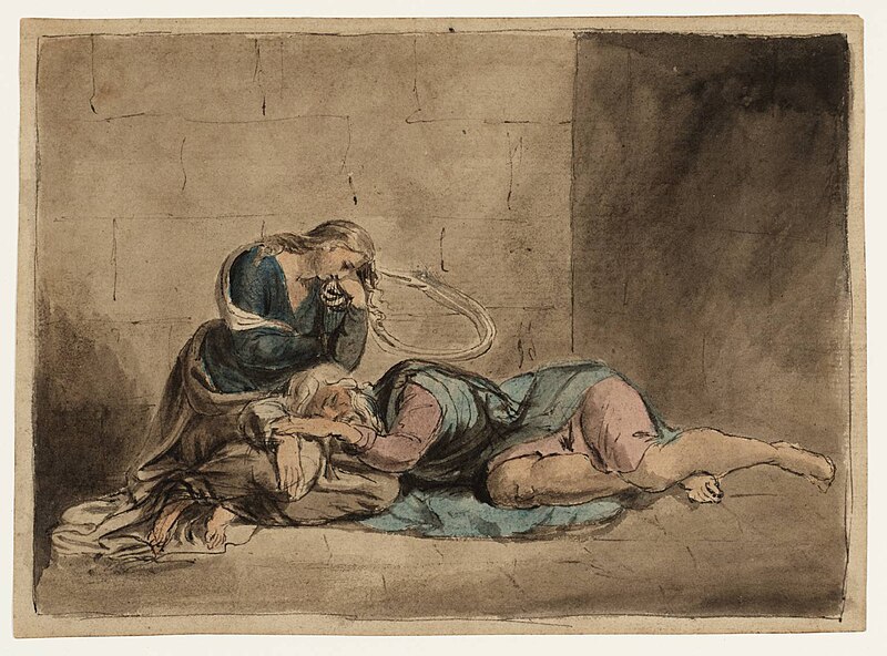 Lear and Cordelia in Prison – William Blake c. 1779