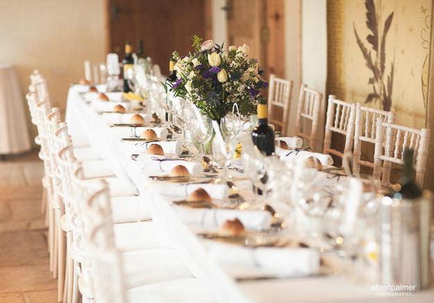 Wedding tables at Soulton Hall