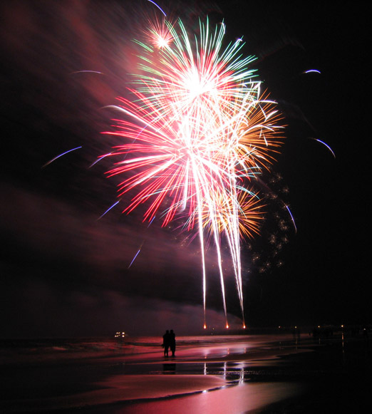 Tybee island, Georgia July 4 fireworks. (Creative Commons)