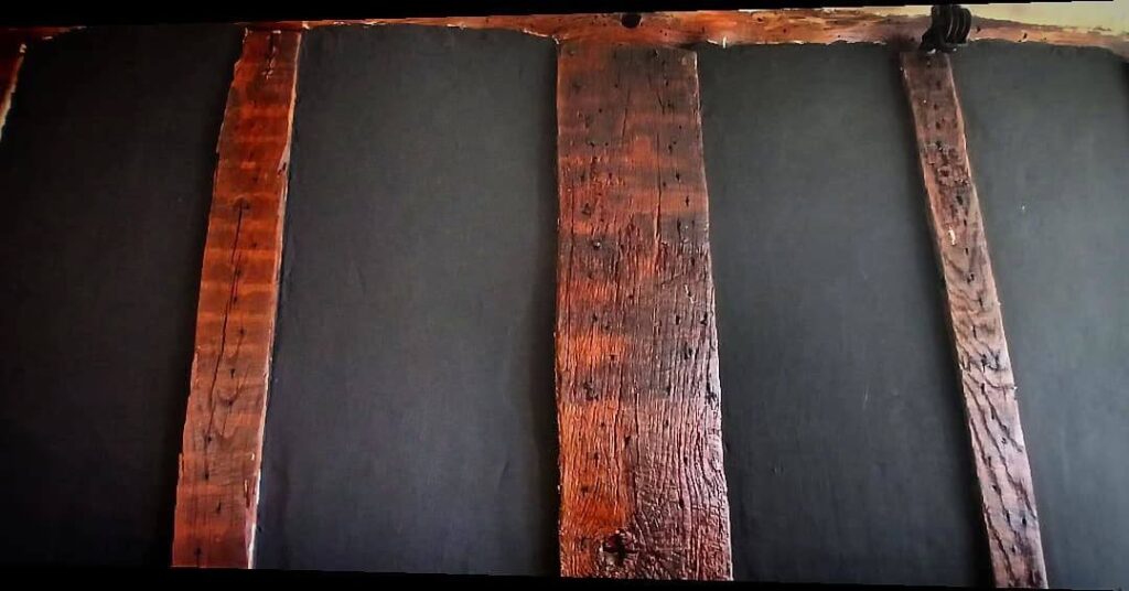 Black infill between Tudor beams