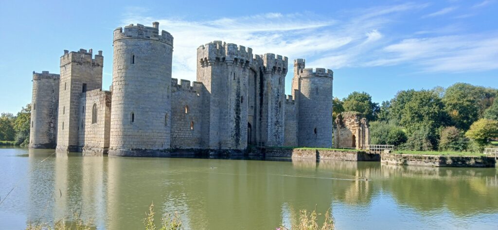A short ride from Sompting, Bodiam Castle is more than a fort for the body. Its builders had a profound interest in mathematics, encoding a philosophical purpose into its design to guide the mind. The castle's interest in maths was intended to create a cadre within chivalry, making soldiers share a common perspective and culture.