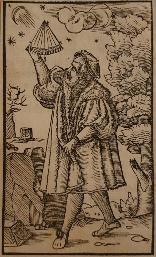 Prospero in an original 1589s wood cut an - image credit via Byrga Geniht