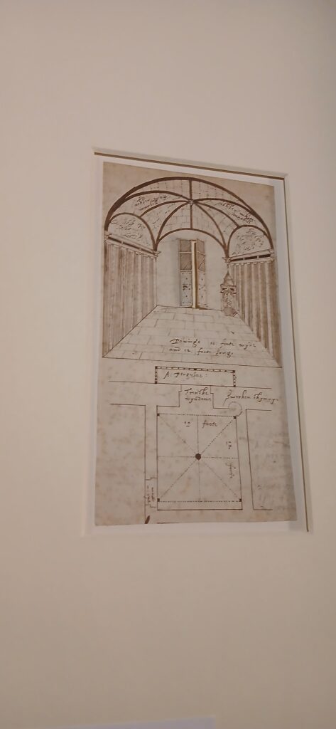 Smythson drawing of the upper chamber in Bolsover
