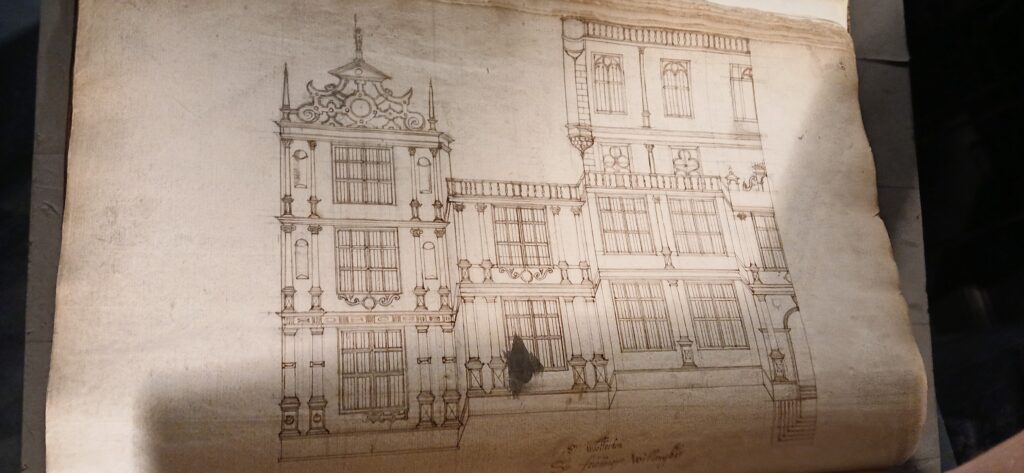 Wollaton Hall as drawn by John Thorpe