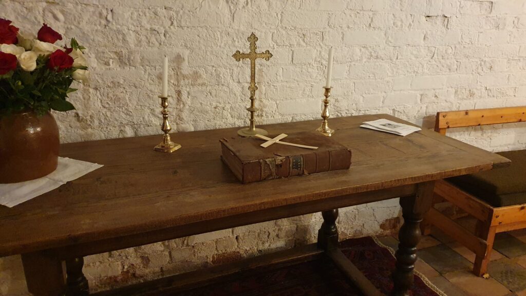 The Communion Table in Soulton Hall's Prayer Room
