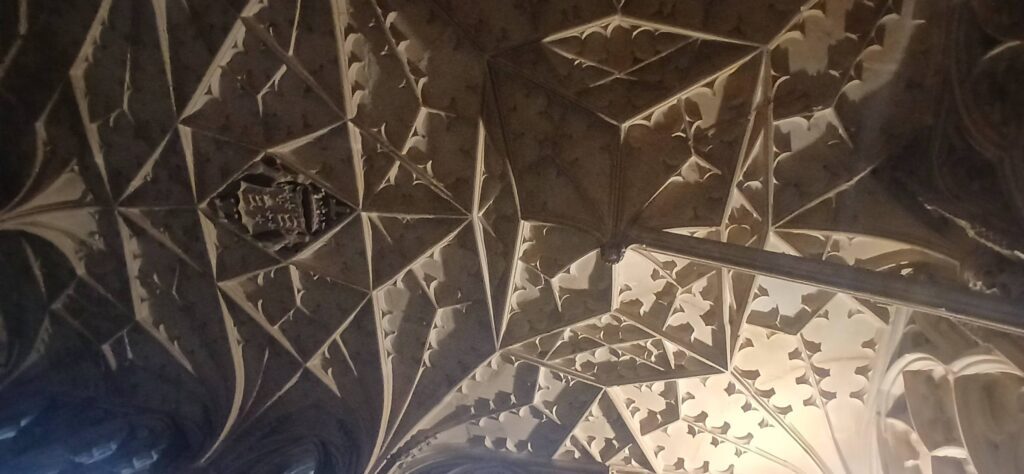 The ceiling of the chantry chapel of around the tomb of Prince Arthur