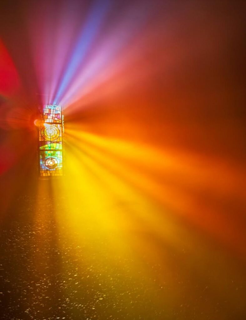 2025 Winter Solstice light in Soulton Log Barrow (Copyright Andrew Fusek Peters)