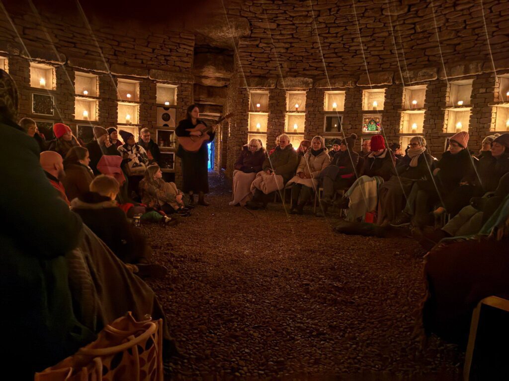 Music, stories, and stone at Soulton Long Barrow.
