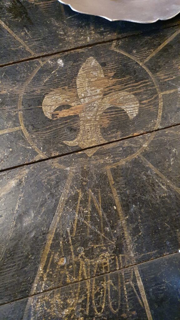 Detail of a remarkable table found at Hedingham Castle