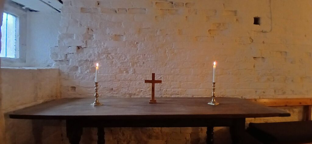 New Olive Wood Cross in the SOulton Hall Prayer Room