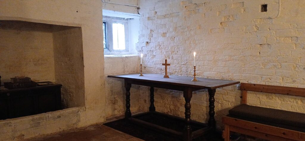 Olive Wood Cross in the SOulton Hall Prayer Room