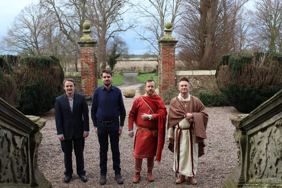Tim Ashton, James Syrett, Aed Thompson and James D. Wenn present a united front at Soulton's Chess Court, calling for appreciation of our collective heritage