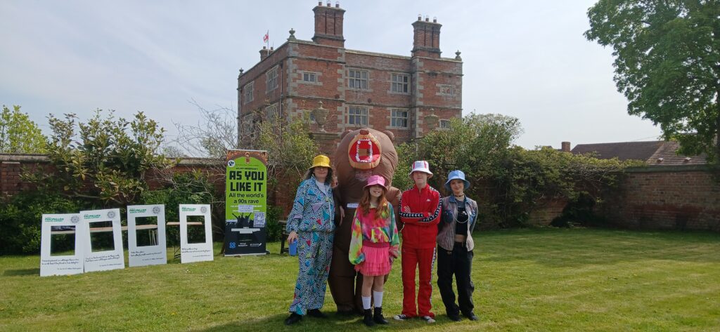 Shropshire Youth Theatre promoting thier AS YOU LIKE IT homecoming play at Soulton