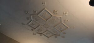 Octogam in the Great Hall cieling of Wilderhope